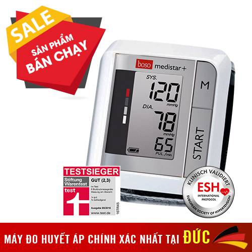 Máy đo huyết áp điện tử cổ tay Boso Medistar + 