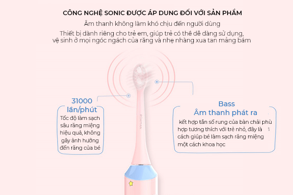 Bàn chải máy Mini ROAMAN ST - 031 (dành cho trẻ em)