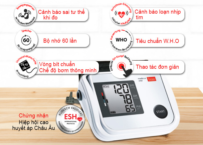 Ưu điểm Máy đo huyết áp Boso Medicus Vital