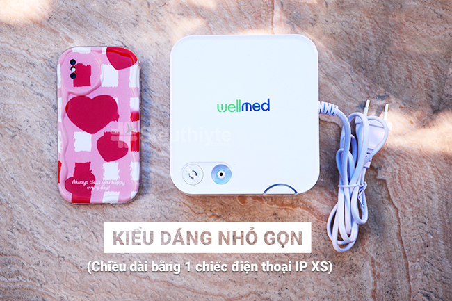 Máy xông khí dung Wellmed AXD-304 có kích thước nhỏ gọn