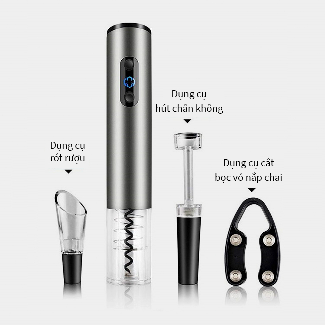 Bộ phụ kiện của dụng cụ khui rượu vang Sunway