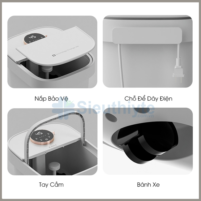 Bồn massage chân bấm huyệt 360 độ KASJ T6 - Hình 7