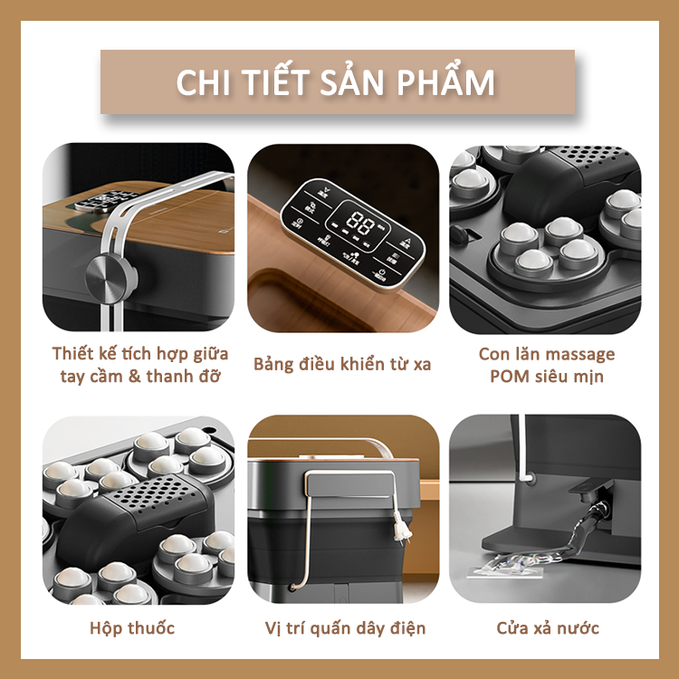 Bồn ngâm chân massage KASJ K1 có thiết kế thông minh