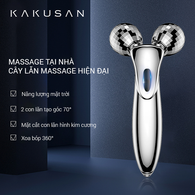 cây lăn massage mặt năng lượng mặt trời Kakusan KB-213