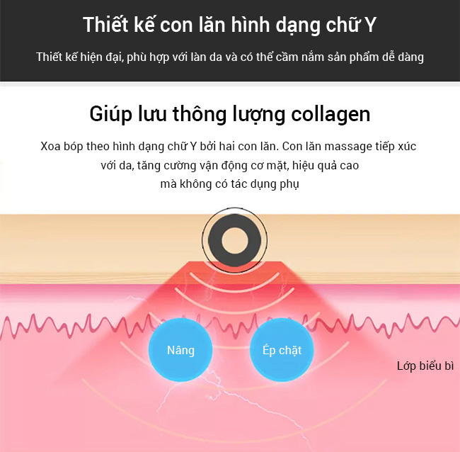 Cây lăn massage mặt và body Kakusan KB-213