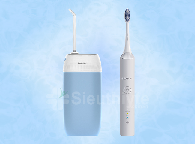 Combo Bàn chải điện ROAMAN T3S & Máy tăm nước cầm tay ROAMAN Mini 1