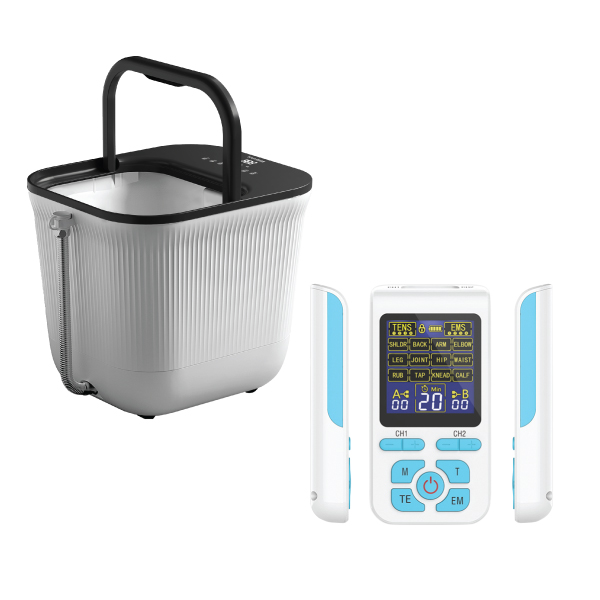 Combo Bồn ngâm chân massage KASJ 1612 & Máy massage xung điện Reiwa AS-8018