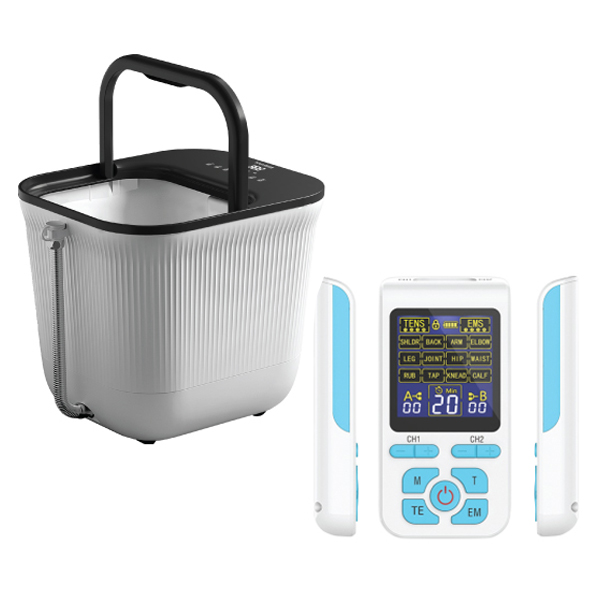 Combo Bồn ngâm chân massage KASJ 1612 & Máy massage xung điện Reiwa AS-8018