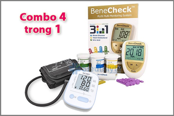 Combo Máy đo huyết áp Scian LD-521 & Máy đo đường huyết 3in1 BeneCheck