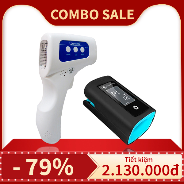 Combo Nhiệt kế Berrcom JXB-178 & Máy đo SpO2 Heal Force Prince-100A