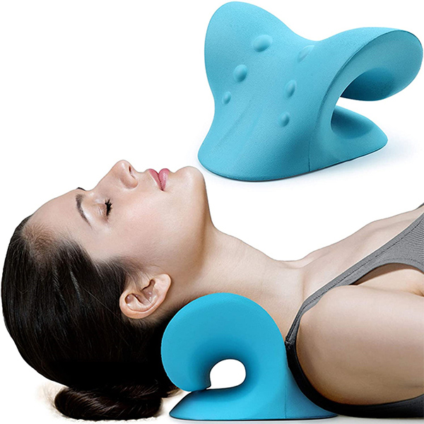 Gối massage cổ vai gáy, giảm đau, hỗ trợ phục hồi dáng cổ
