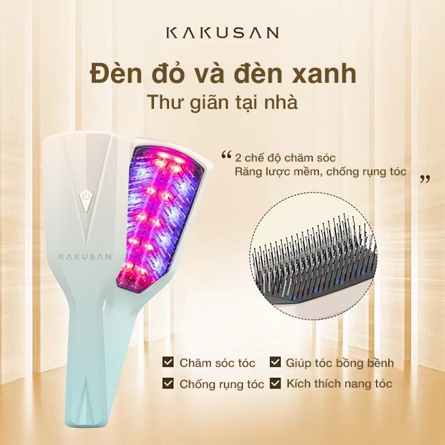 Ưu điểm và tính năng lược ánh sáng hạn chế rụng tóc Kakusan