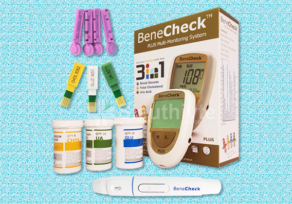 Máy đo đường huyết, mỡ máu, gút BeneCheck