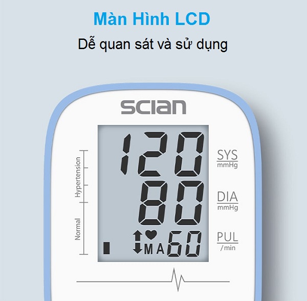 Màn hình LCD dễ quan sát kết quả
