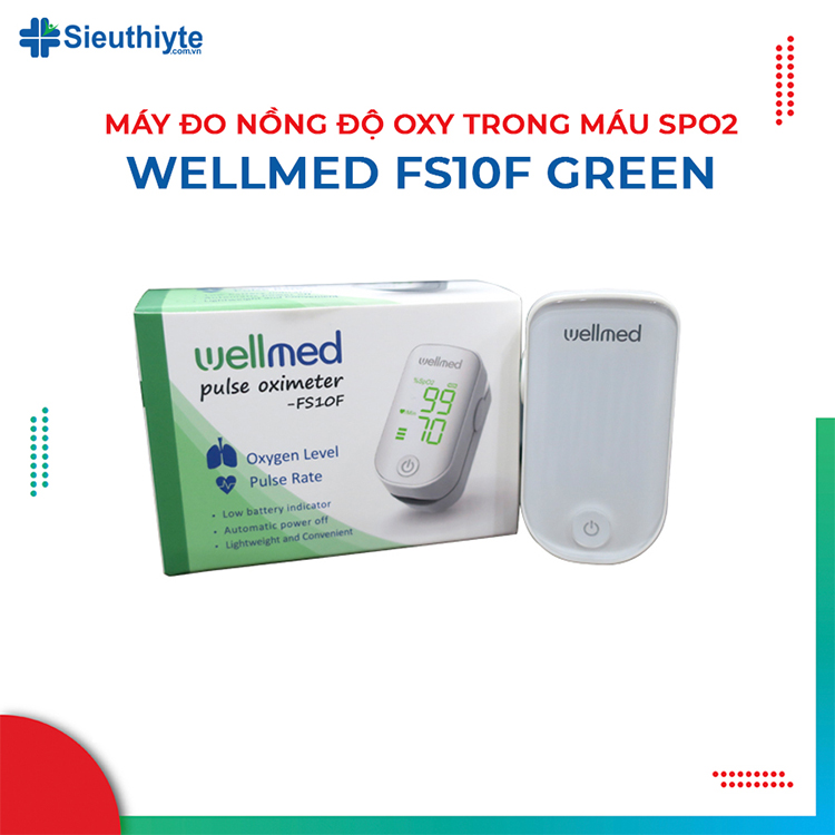 Máy đo oxy trong máu SPO2 Wellmed FS10F Green Display