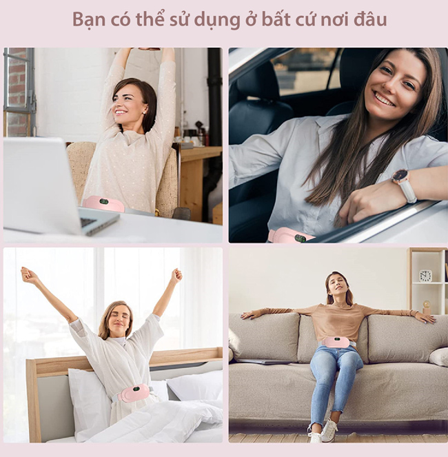 đai massage giảm đau bụng kinh có kích thước nhỏ gọn