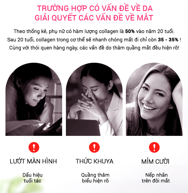 Máy massage mắt Bimix BM12 đầu masaage RF vàng 24K