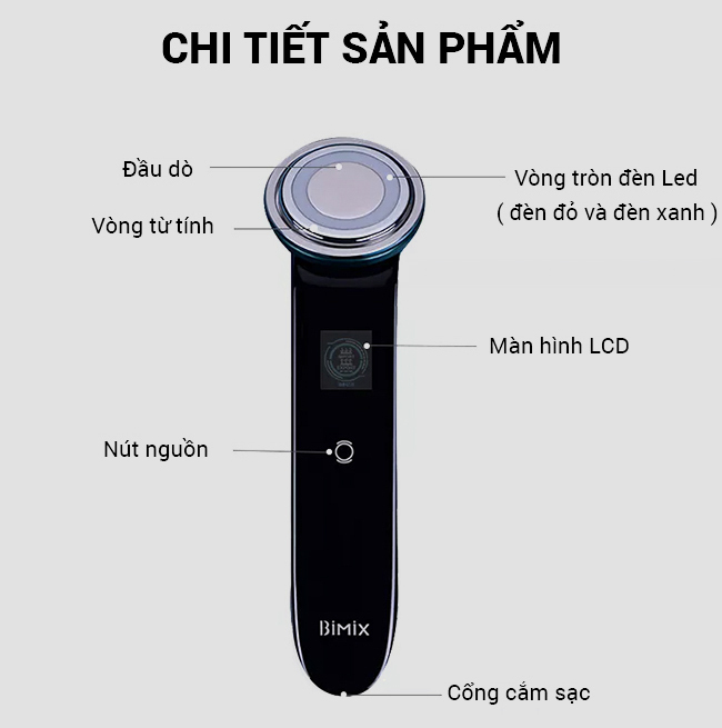 Chi tiết máy massage mặt Bimix BM21