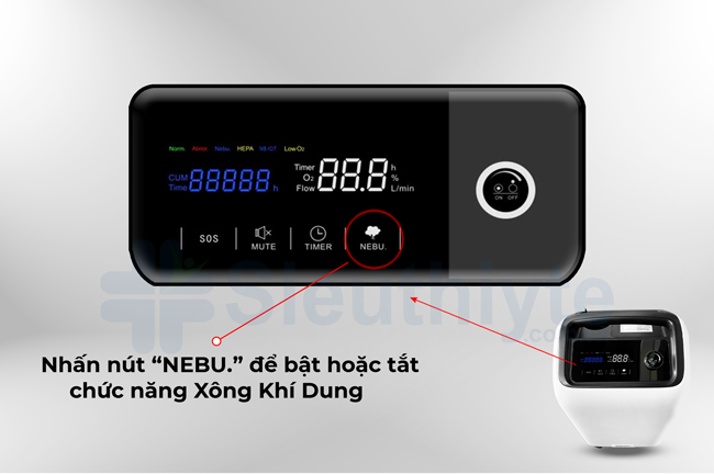 Bật chức năng xông khí dung