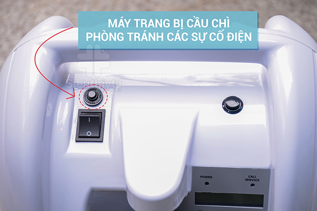 Máy tạo oxy Reiwa K5BW có trang bị cầu chì an toàn