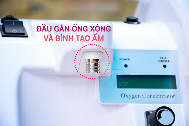 Đầu gắn bình tạo ẩm và ống xông oxy Reiwa 5 lít