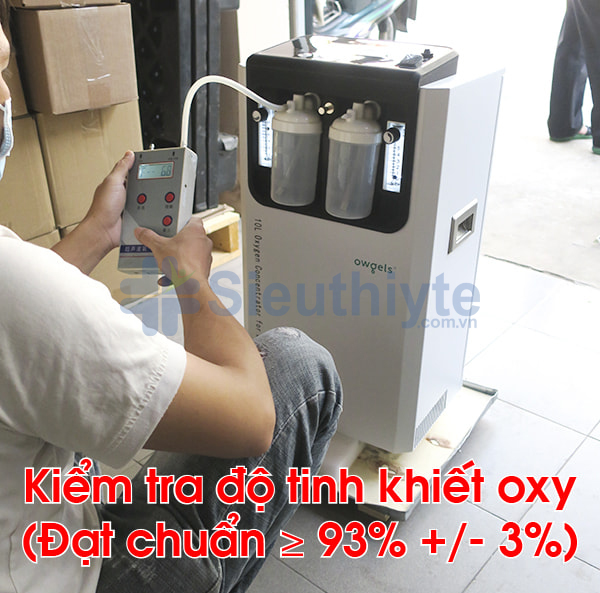 Nồng độ oxy tinh khiết của máy tạo oxy owgels 10l OZ-5-01NW0 đảm bảo trên 90%