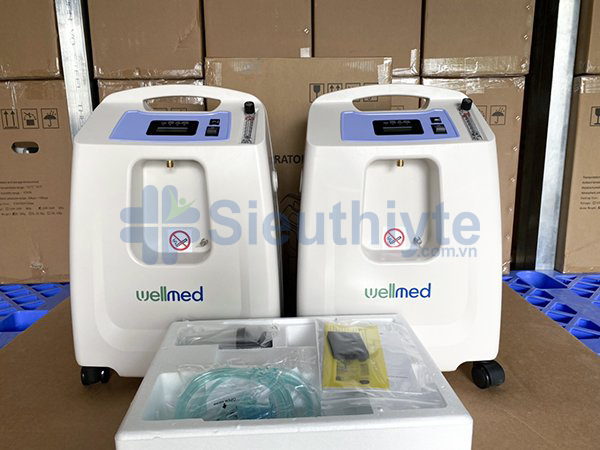 Máy tạo oxy Wellmed DO2-5A Series có xông mũi (khí dung)