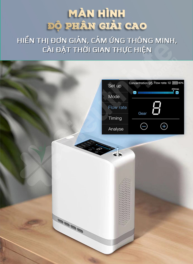 Màn hình máy tạo oxy POC5 có độ phân giải cao