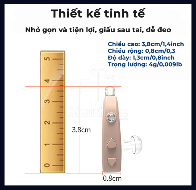 Máy trợ thính cho người già EN-T201A có thiết kế nhỏ gọn