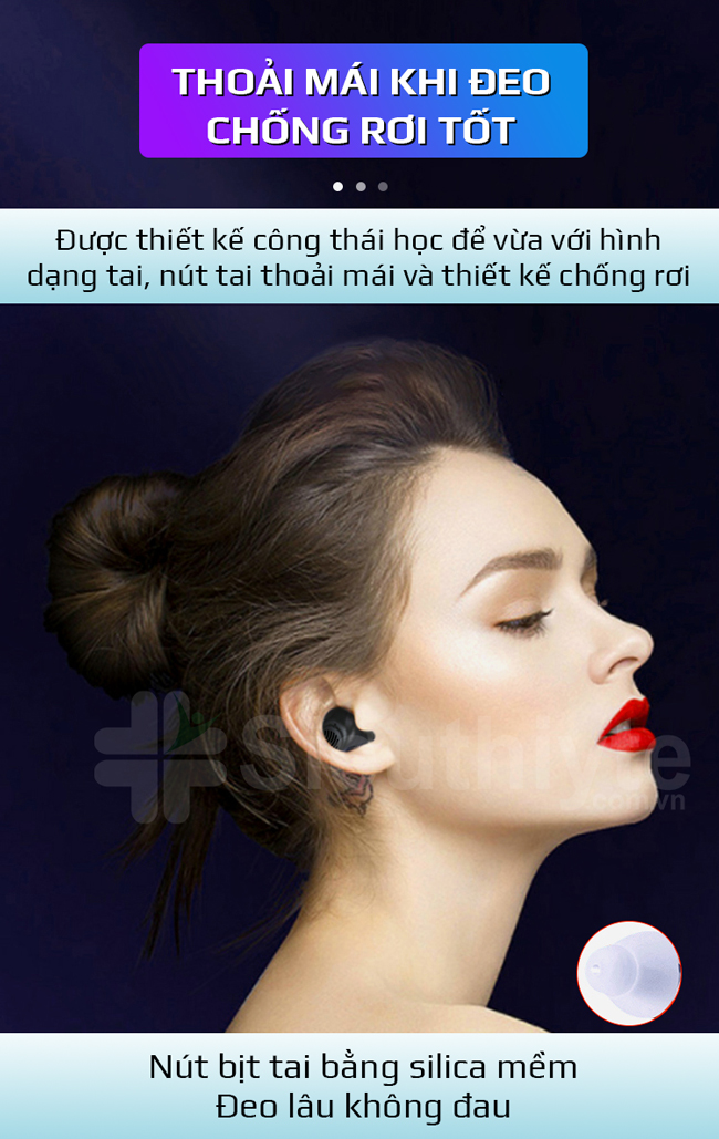 Thiết kế máy trợ thính ôm tai, đeo thoải mái