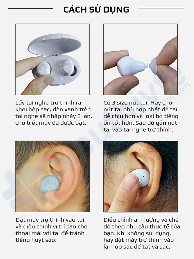 Hướng dẫn sử dụng máy trợ thính mini ITE