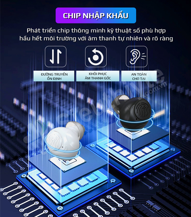 Chip nhập khẩu của máy trợ thính ENNO giúp đường truyền luôn ổn định