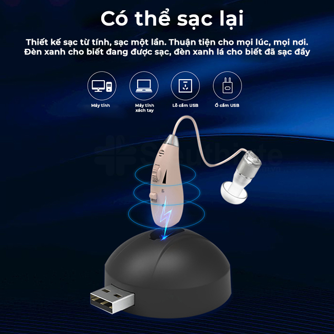 Máy trợ thính pin sạc EN-T100 có thể sạc lại