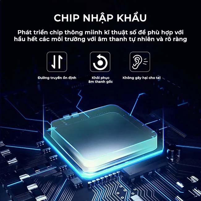 Máy trợ thính T100 sử dụng chíp nhập khẩu hiện đại