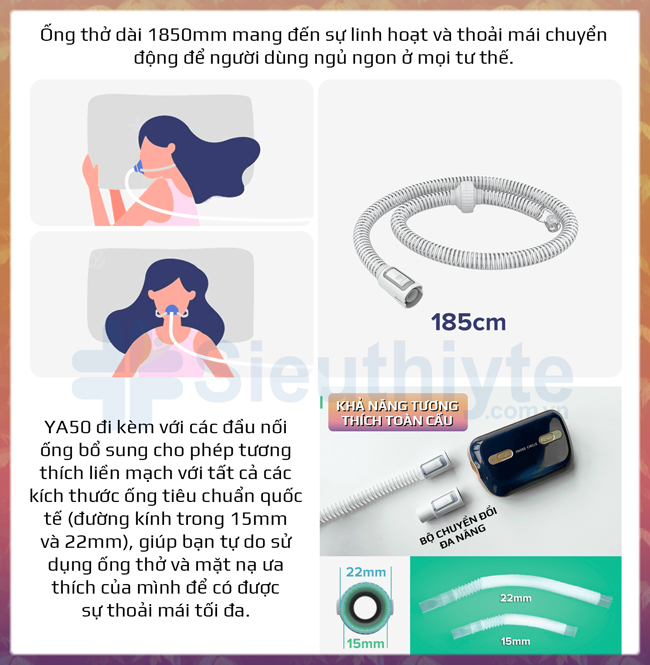 Ống thở dài giúp thoải mái di chuyển