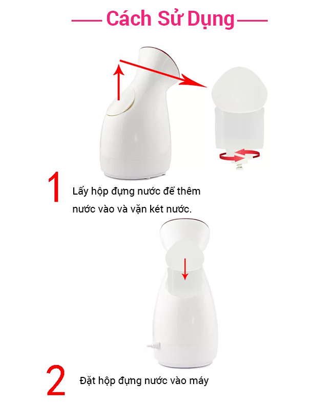 Hướng dẫn sử dụng máy xông hơi mặt Reiwa WT-300