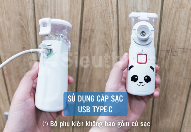 Máy xông khí dung AXD307 sử dụng cáp Type C