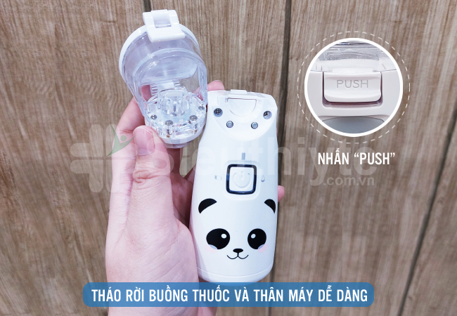 Tháo rời buồng thuốc khỏi thân máy dễ dàng