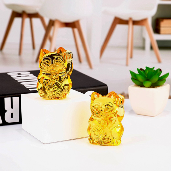 Mèo vàng vẫy khách (5cm)