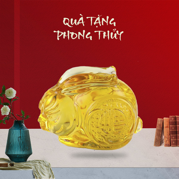 Thỏ vàng may mắn (5cm)