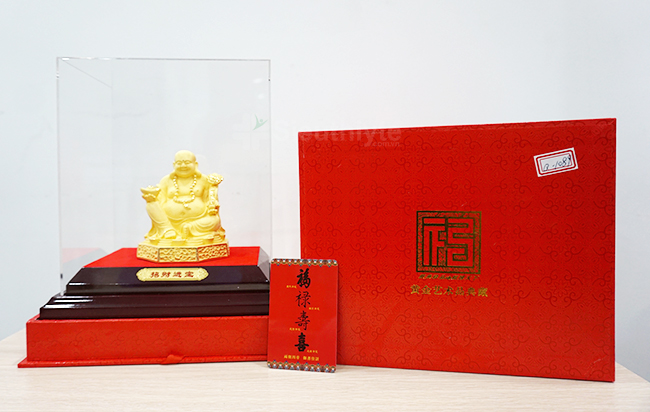 Tượng Phật Di Lặc vàng Wickman Q-1089