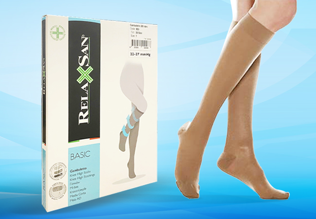 Vớ y khoa phòng ngừa suy tĩnh mạch, dạng gối, bít ngón RelaxSan Art.950