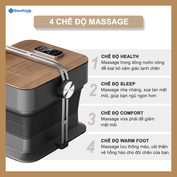 Bồn massage ngâm chân gấp gọn KASJ K1