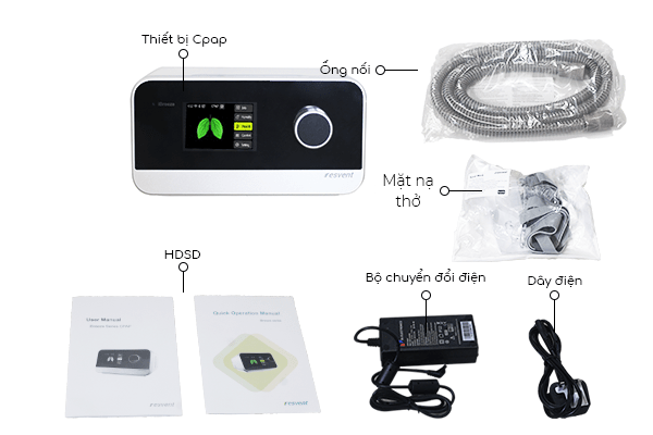 Phụ kiện của máy trợ thở Resvent Auto CPAP iBreeze
