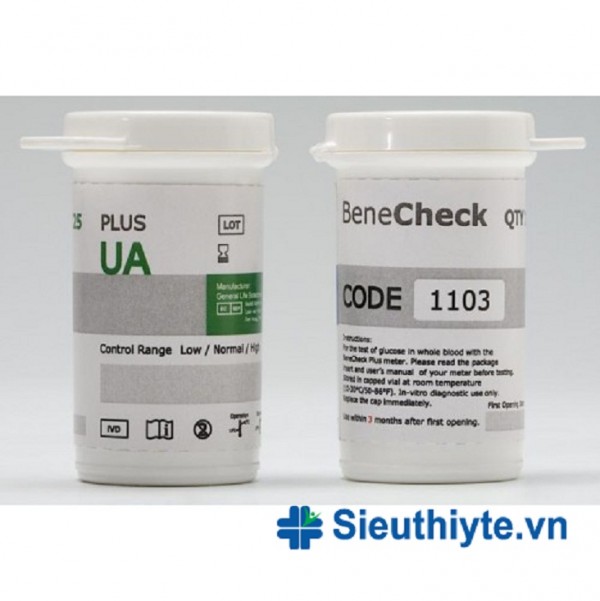 Que thử Acid Uric máy đo Benecheck 3in1 (25 que)