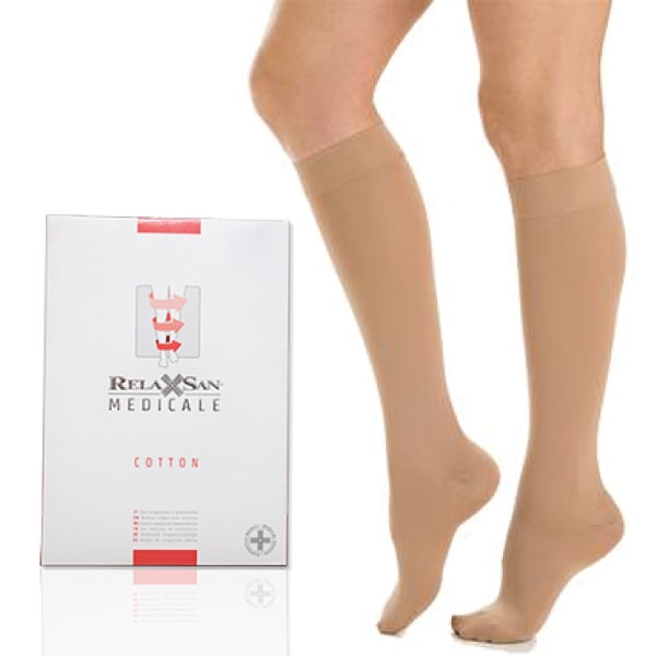 Vớ y khoa điều trị suy tĩnh mạch, dạng gối, bít ngón Class II - Cotton - Art.M2050