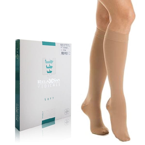 Vớ y khoa điều trị suy tĩnh mạch, dạng gối, bít ngón Class II - Microfiber Soft - Art.M2150