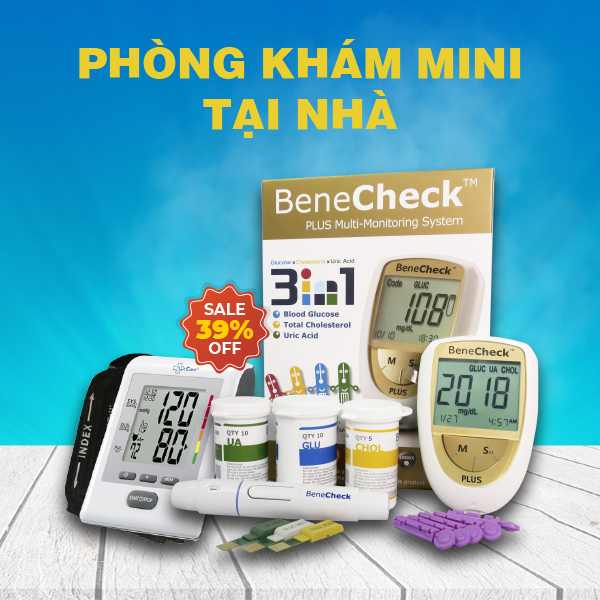 Combo Máy đo đường huyết BeneCheck 3in1 & Máy đo huyết áp bắp tay DK79 Plus