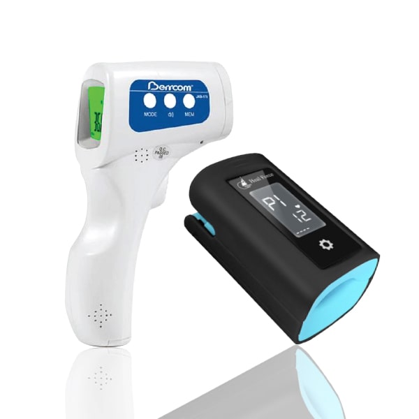 Combo Nhiệt kế Berrcom JXB-178 & Máy đo SpO2 Heal Force Prince-100A