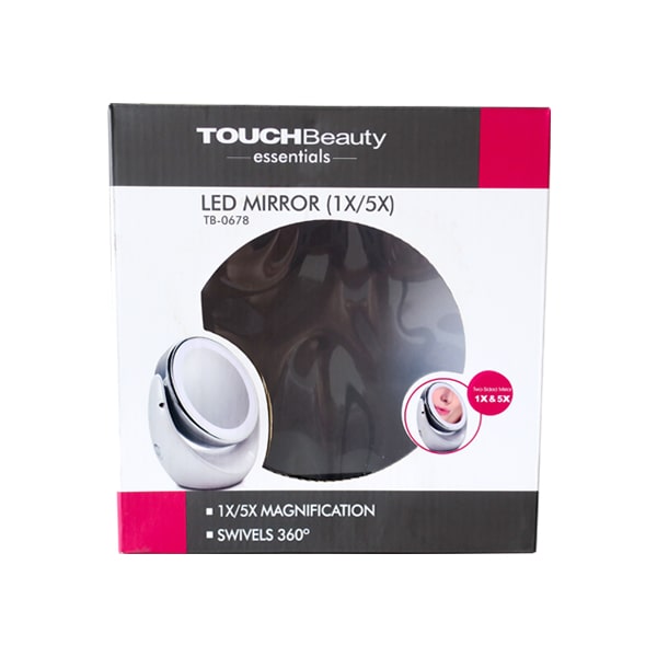 Gương trang điểm 2 mặt có khả năng Zoom (1X/5X) TouchBeauty TB0678